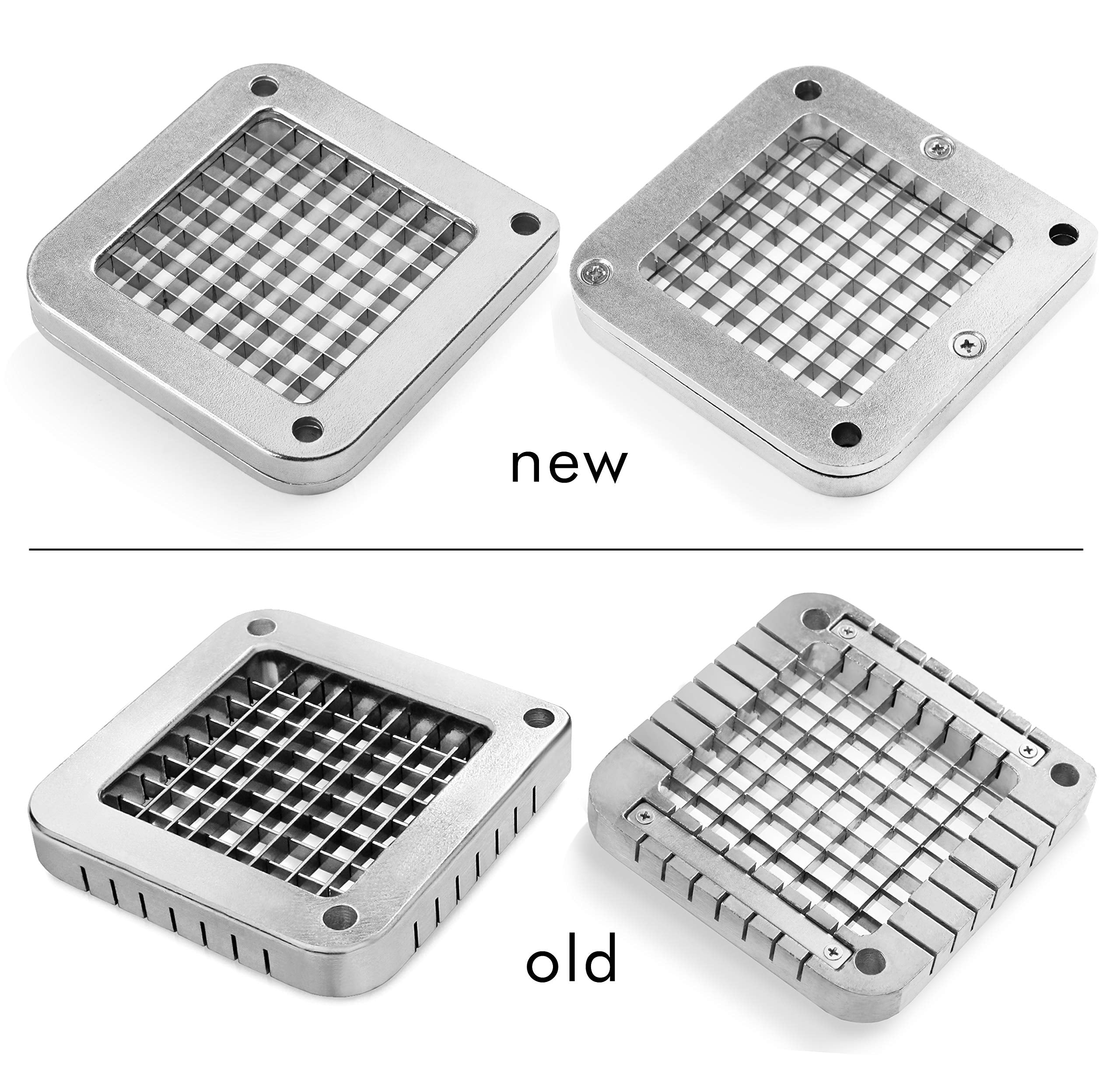 New Star Foodservice 43204 one-half-inch blade close-up for uniform fry thickness.