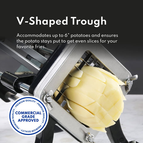 New Star Foodservice 43204 three-eighths-inch blade close-up for crisp results.