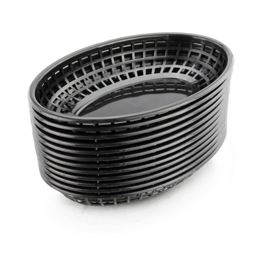 New Star Foodservice 44140 black oval basket, durable design for versatile serving