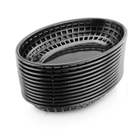New Star Foodservice 44140 black oval basket, durable design for versatile serving