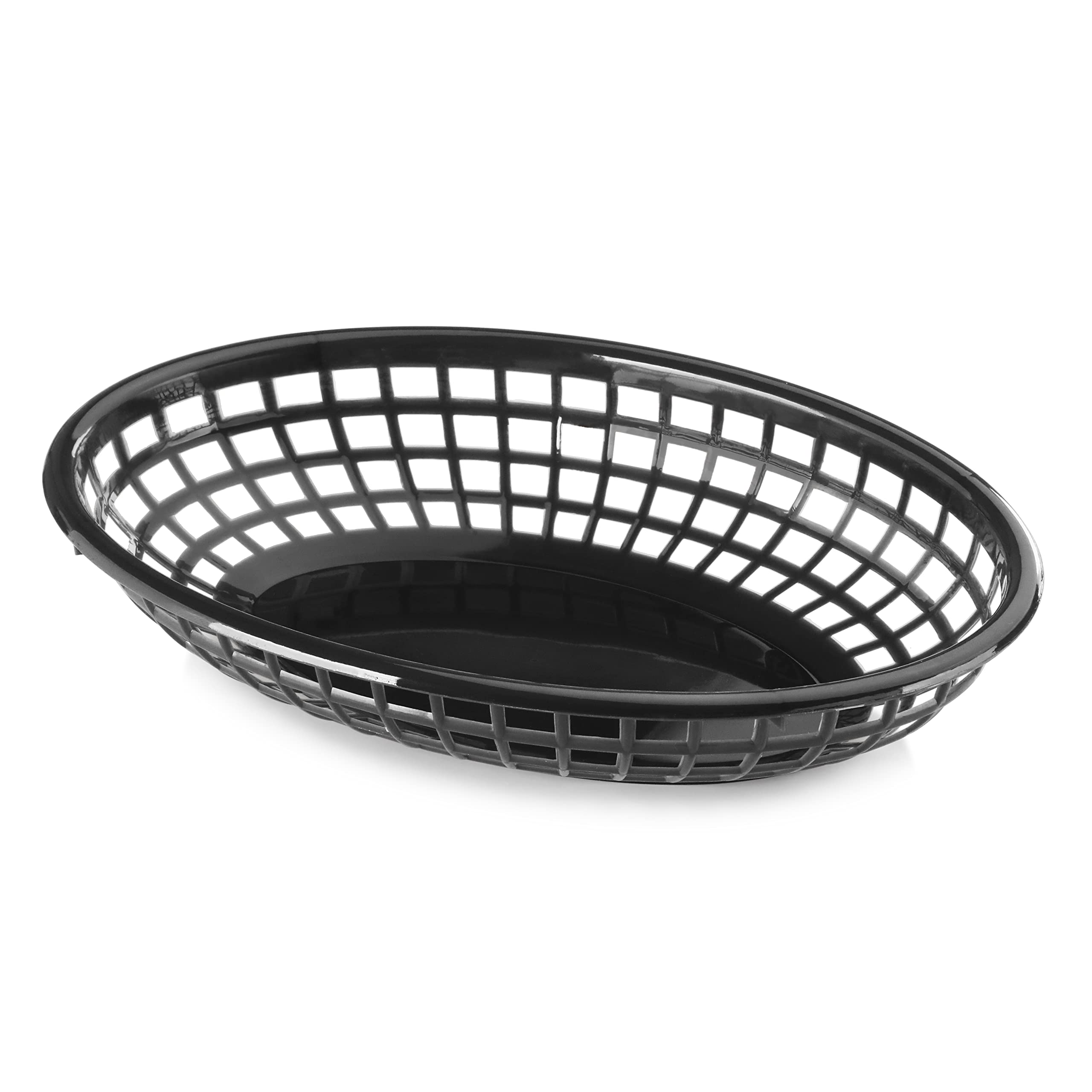 New Star 44140 black oval basket with flat bottom for stable presentation