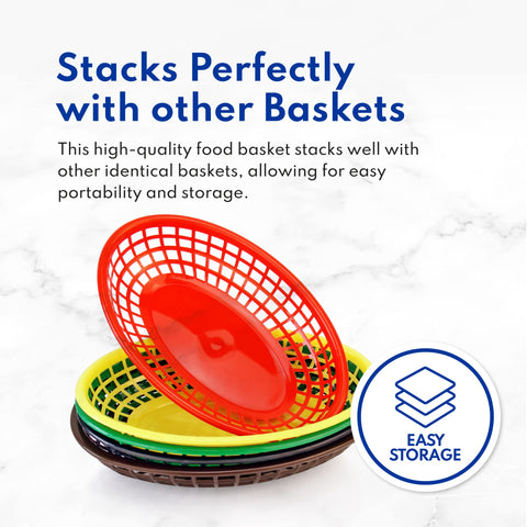 New Star Foodservice 44164 red oval basket open top for reheating use