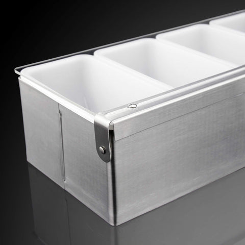 New Star Foodservice 48032 garnish center with olives and cherries for bar prep