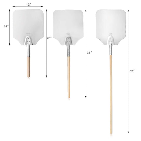 New Star Foodservice 50165 aluminum pizza peel, easy-clean design resists odors.