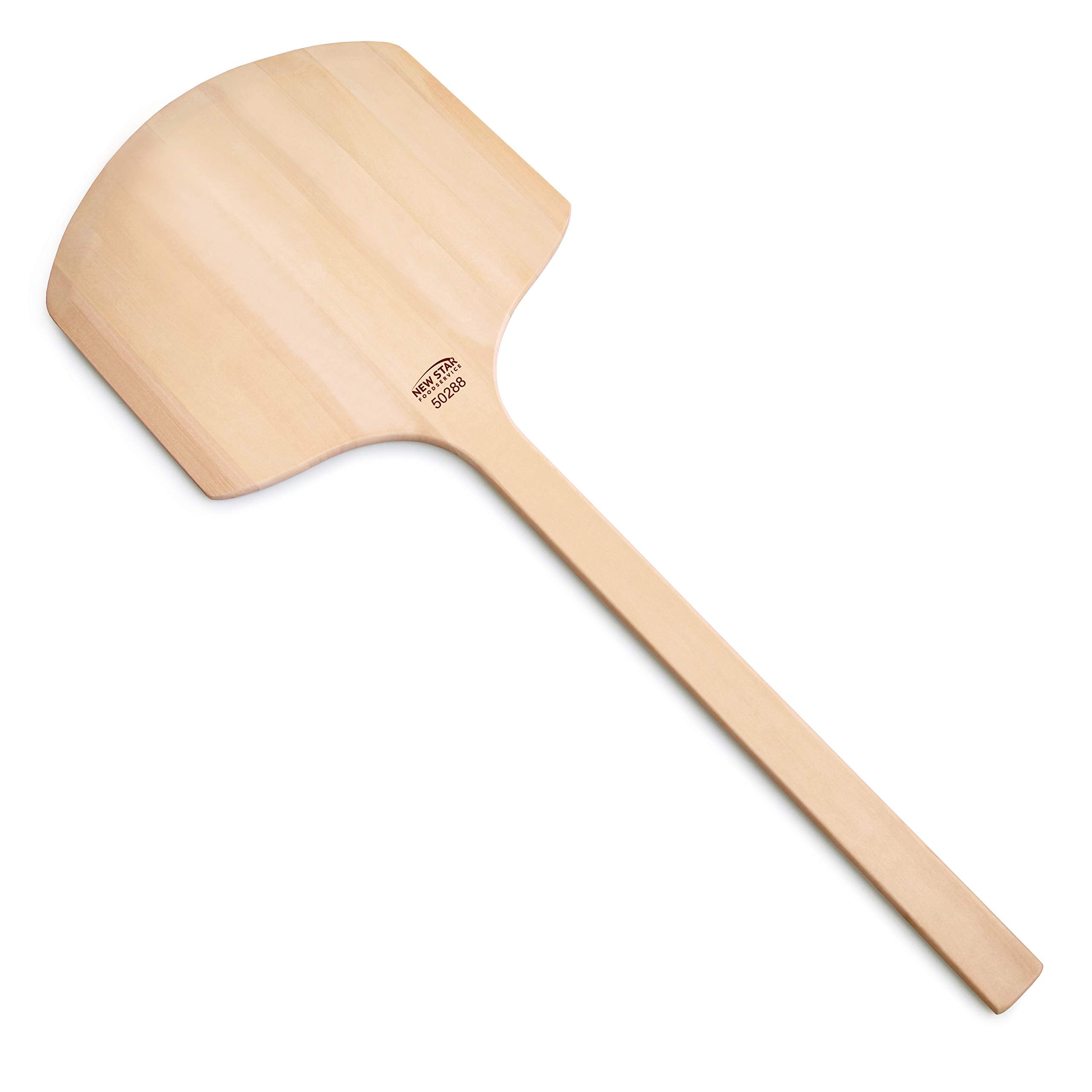 New Star Foodservice 50288 blade detail showing tapered edge for easy under-pizza lifting