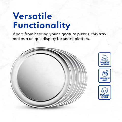 New Star 50837 versatile baking tray for pizza parlors.