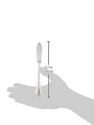 New Star Foodservice 58024 butter knife side profile shows slender, easy handling design.