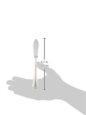 New Star Foodservice 58024 butter knife side profile shows slender, easy handling design.
