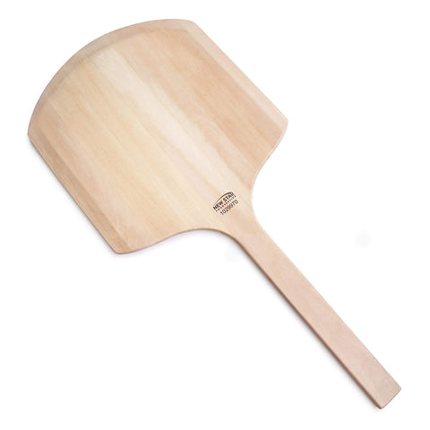 New Star Foodservice pizza peel wooden handle 12in keeps hands safe