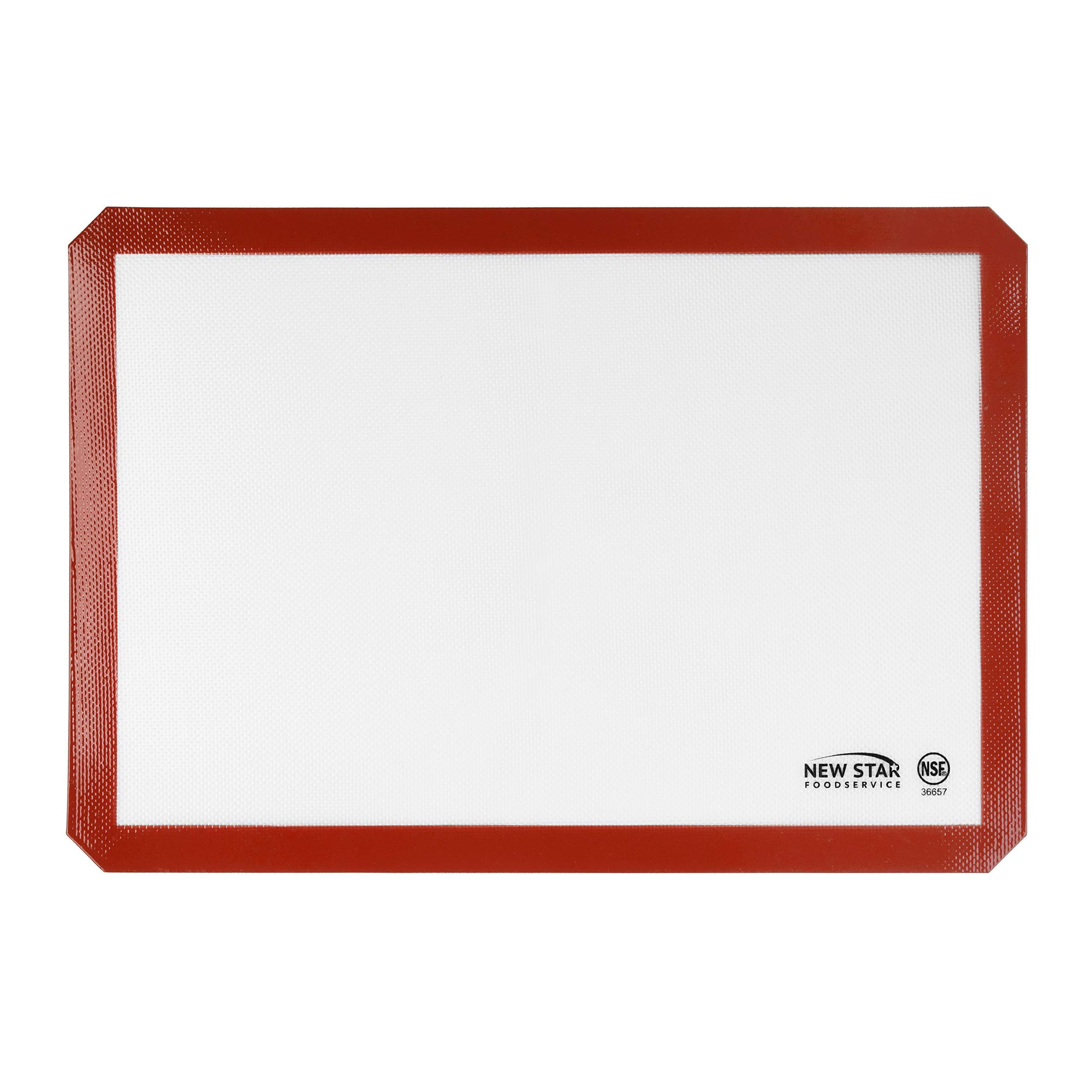 New Star Foodservice silicone baking mat provides a non-stick surface for easy baking.