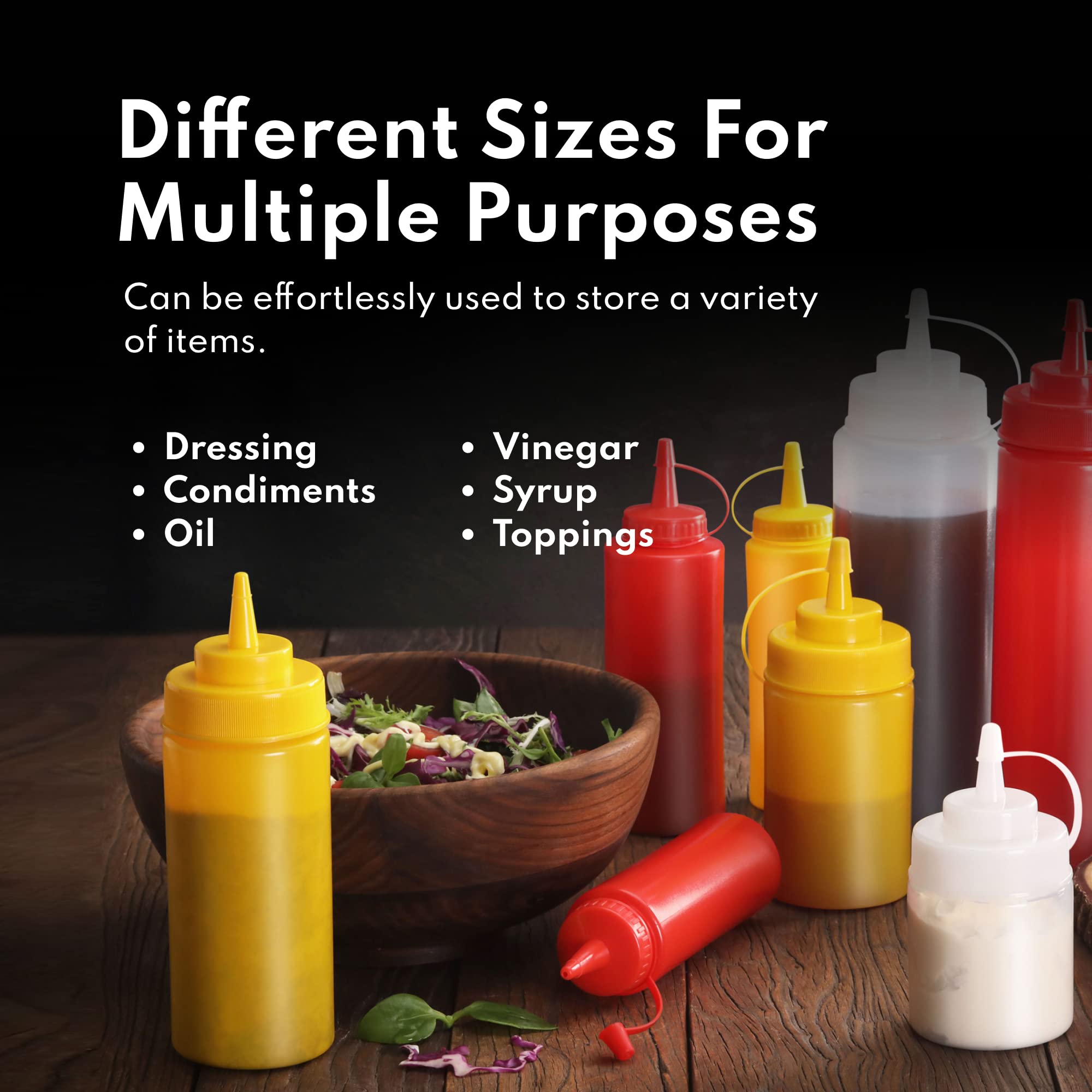 New Star Foodservice squeeze bottles organize flow on the line with this 6-pack