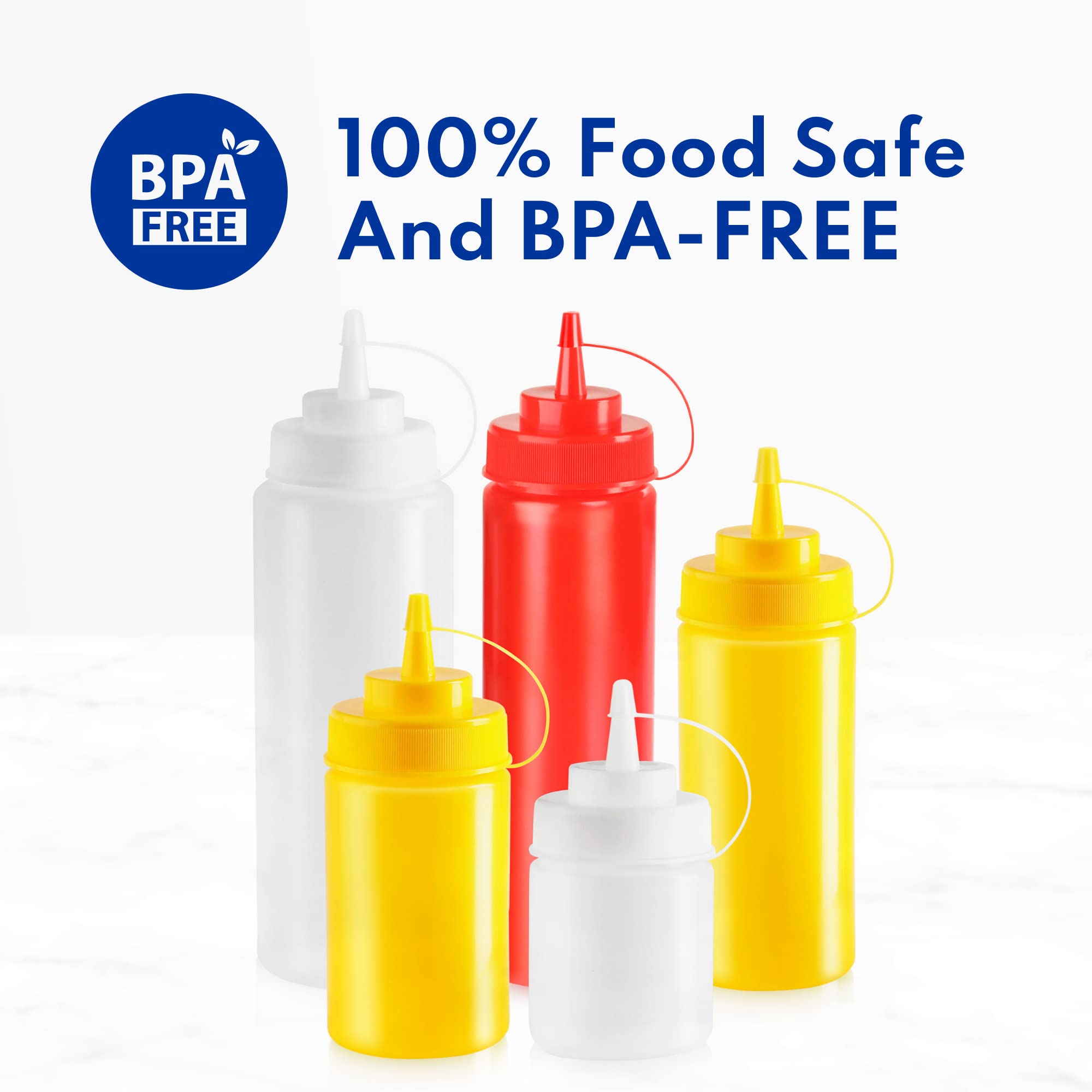 New Star Foodservice bottles ideal for condiments, sauces, and dressings