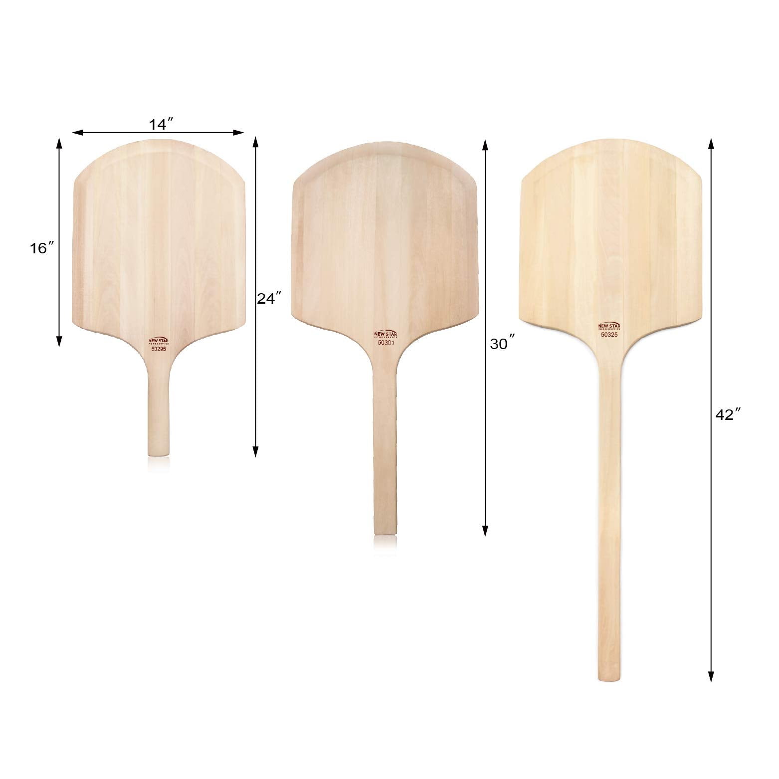 New Star Pizza Peel 24-inch total length keeps hands away from heat