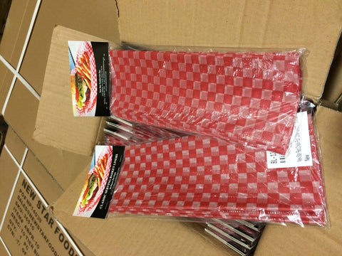 New Star 44263 liner in red check pattern suitable for hot dogs