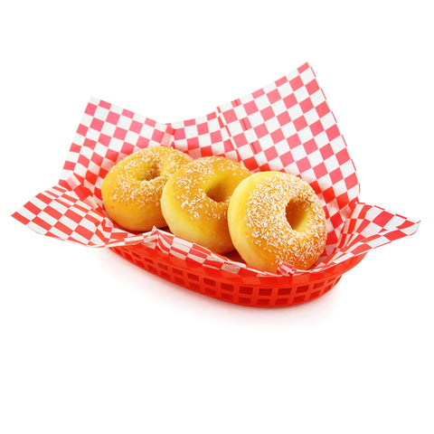 New Star basket liner 12x12, red-and-white design for cafe use