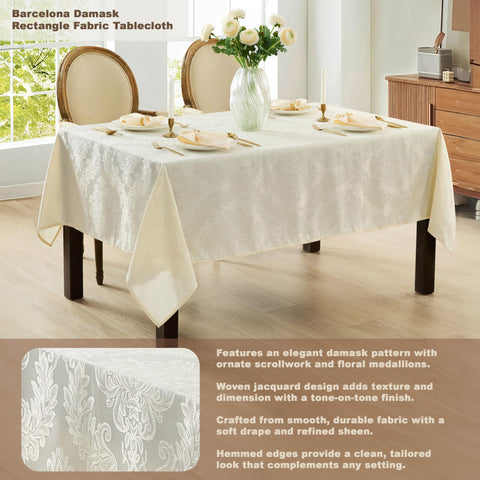 Close-up of Newbridge Barcelona Damask fabric texture with refined woven pattern