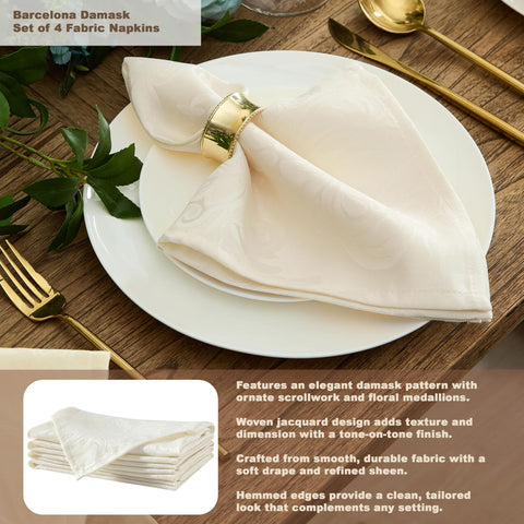 Stain release feature highlighted on Newbridge Barcelona Damask fabric