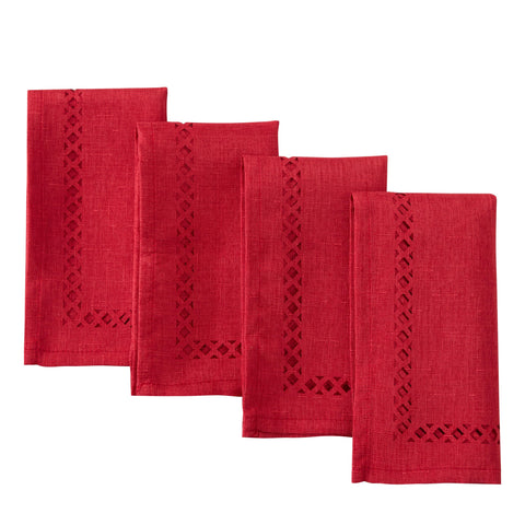 Newbridge Christmas square napkins set of 4 on festive table for holiday dining