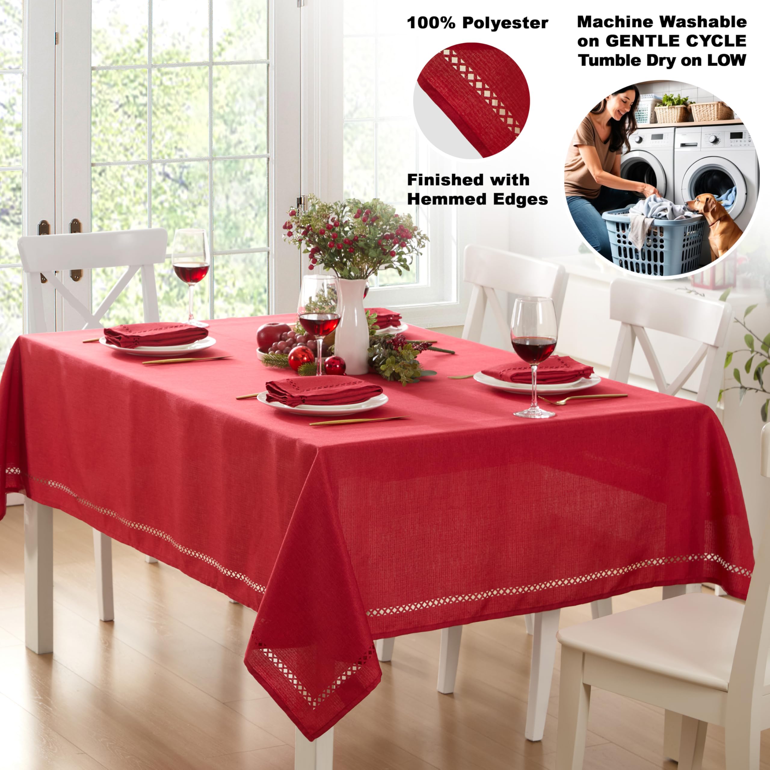 Newbridge tablecloth on dining setup ready for seasonal gatherings.