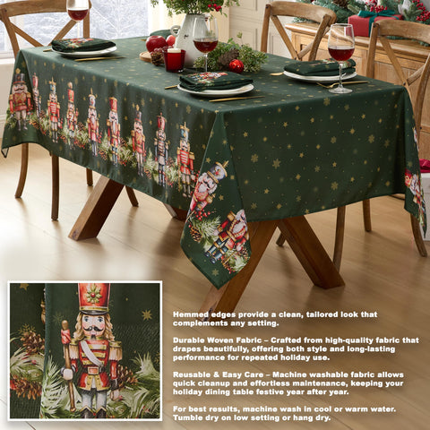 Newbridge Dining table setting with Nutcracker Border ideal for family holiday meals.