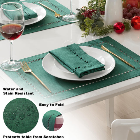 Newbridge Provence lattice cutwork detail elevates holiday tables.