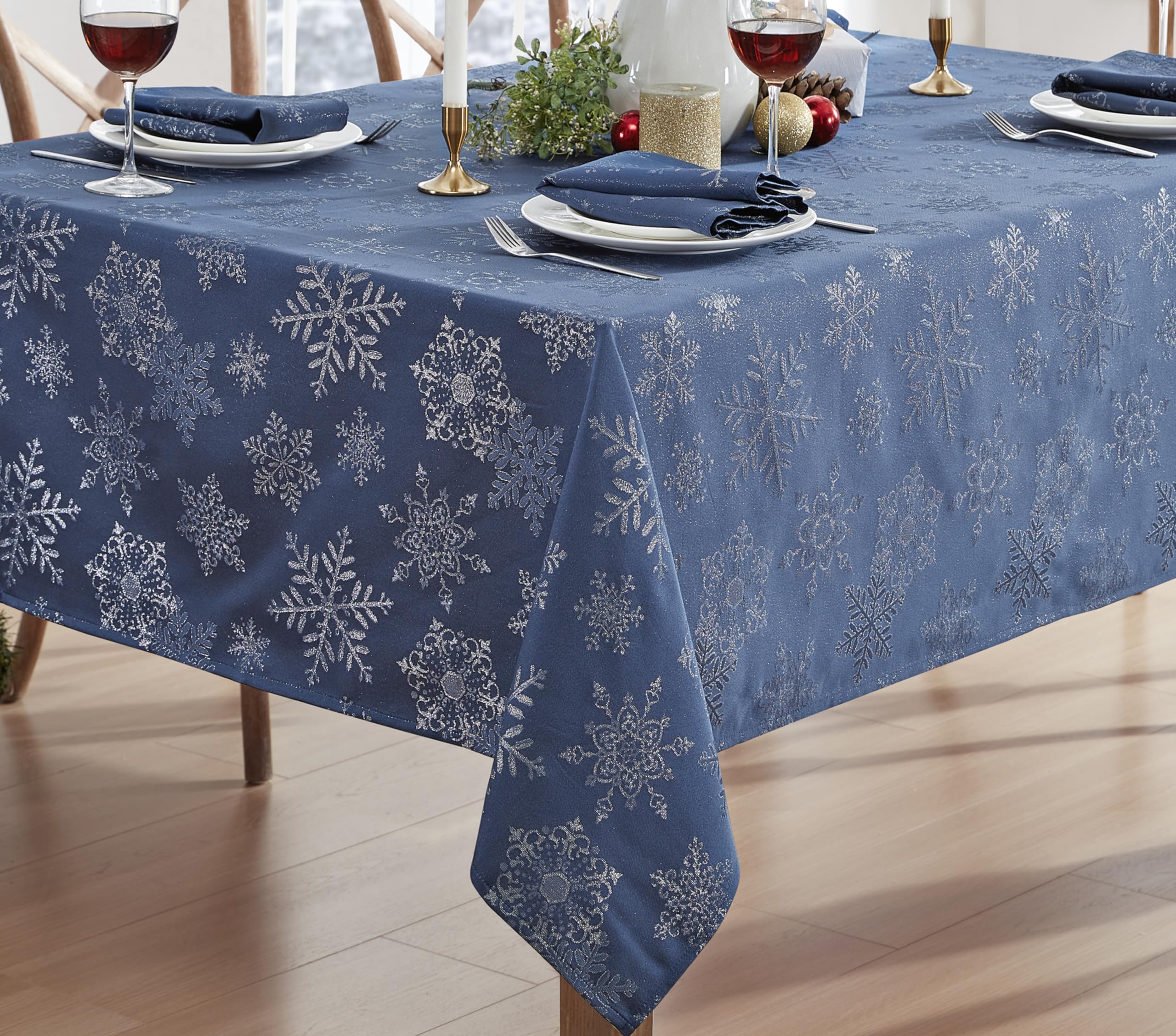 Newbridge 60x102 inch rectangle covers large tables seating eight to ten.