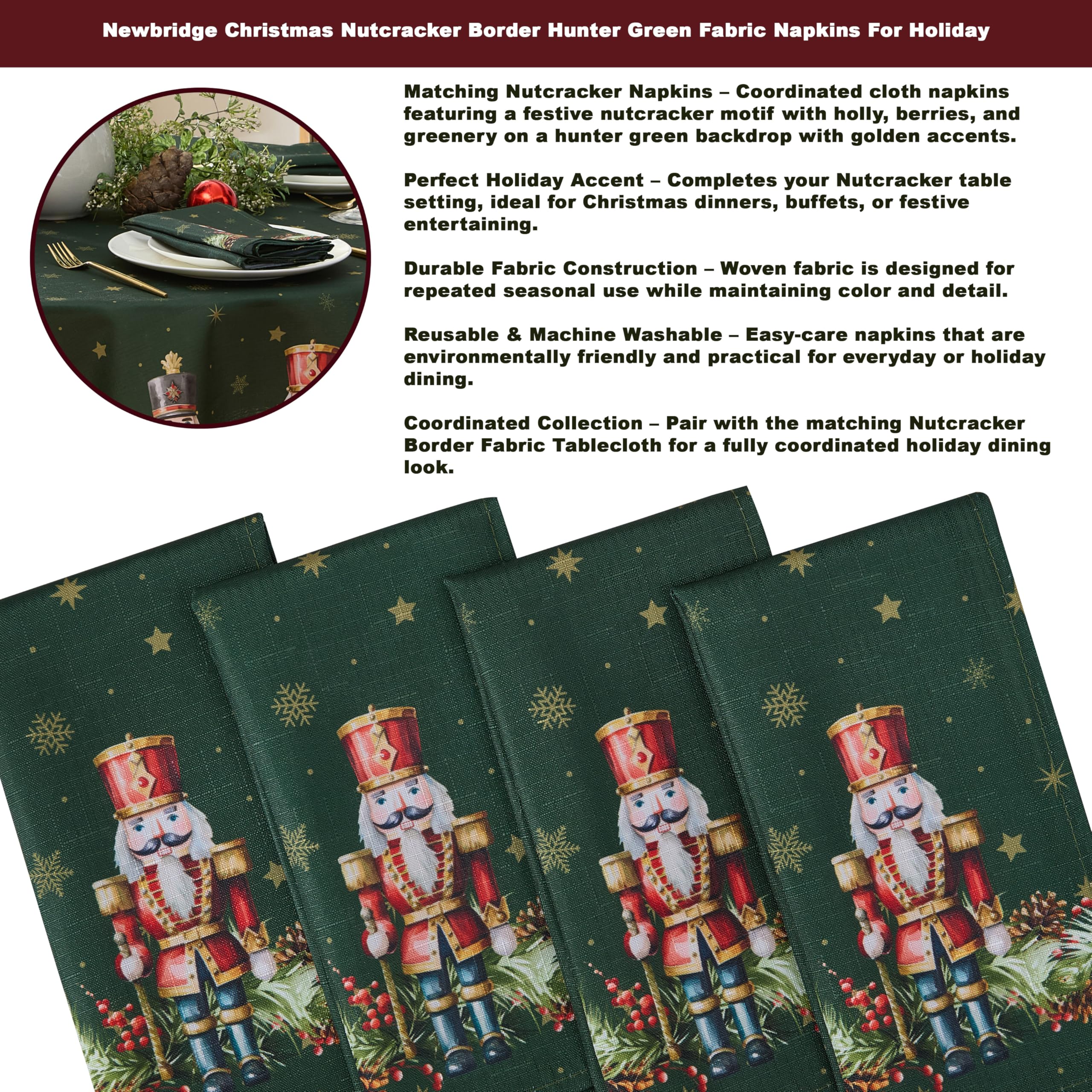 Newbridge Tablecloth 60x120-inch setup showing generous size for large tables.