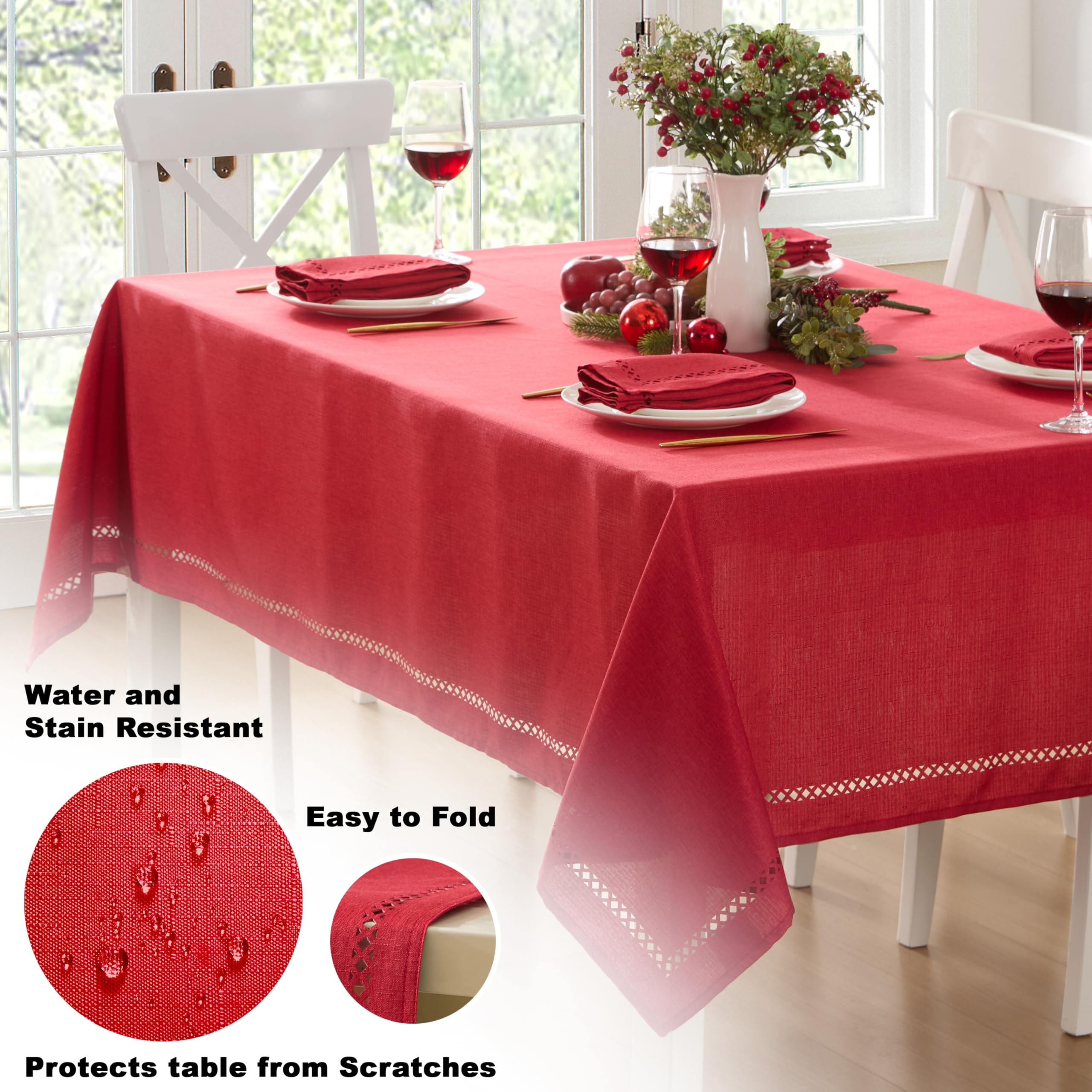 Newbridge textured solid color fabric detail shows durable, easy-care material.