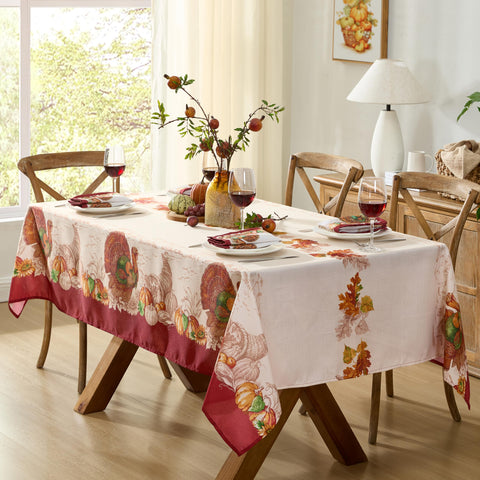 Newbridge tablecloth is suitable for indoor and outdoor use.