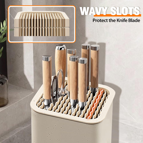 NEWE space-saving countertop organizer fits various knife shapes and sizes