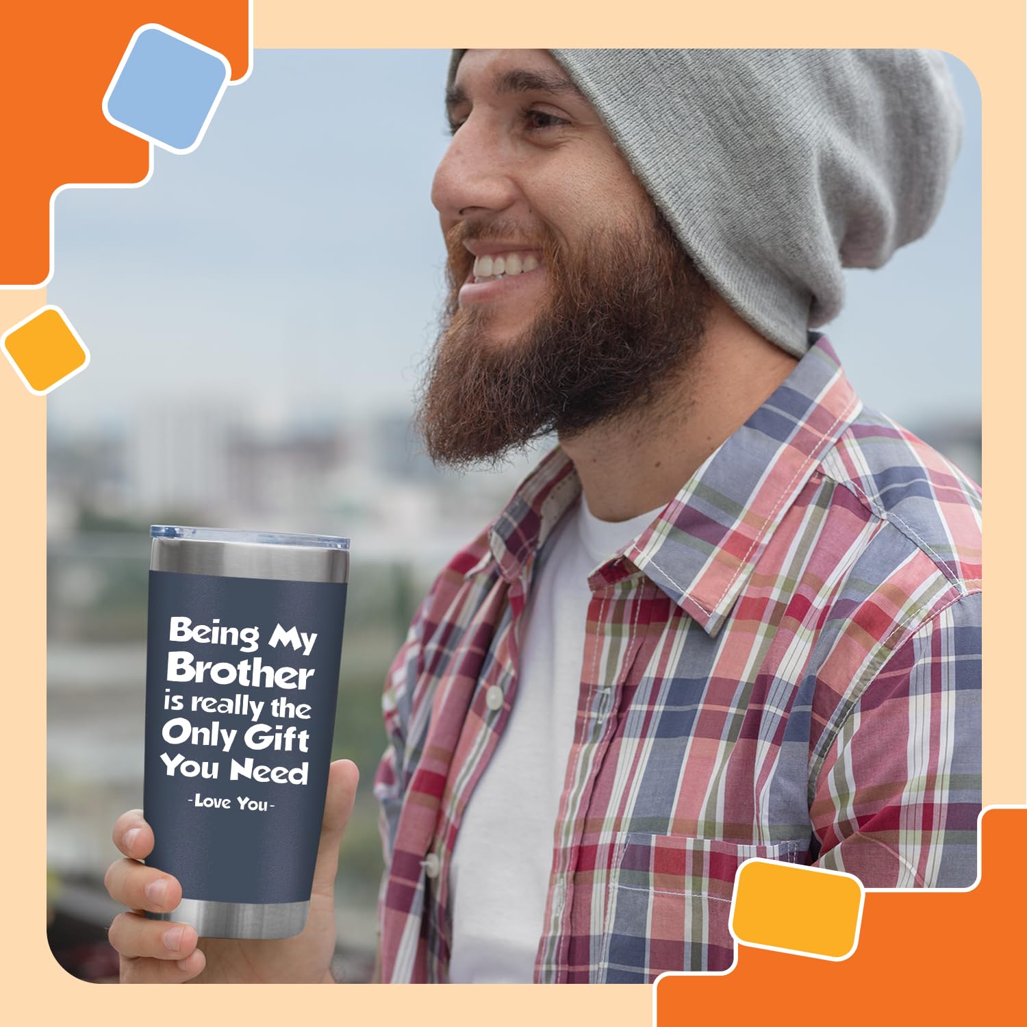 NewEleven 20 oz navy tumbler for gifting, ready for celebrations.
