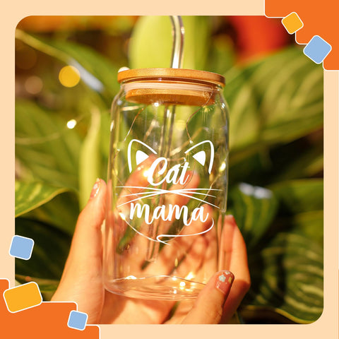 NewEleven daily-use cat mama glass fits desks, kitchens, and coffee corners.
