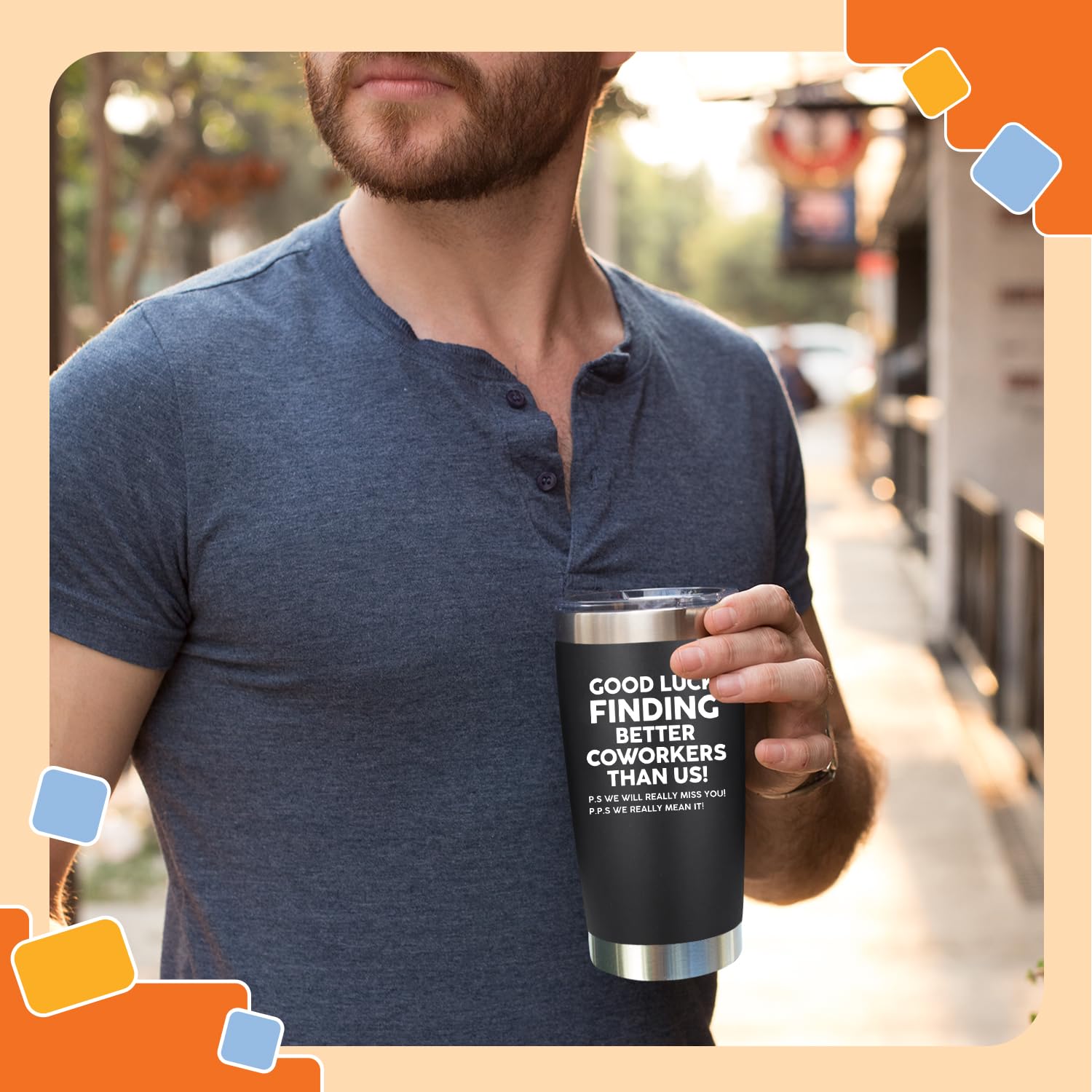 NewEleven sturdy rust-resistant tumbler suited for outdoor and indoor days