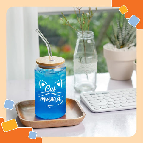 NewEleven glass straw included for convenient sipping on the go.