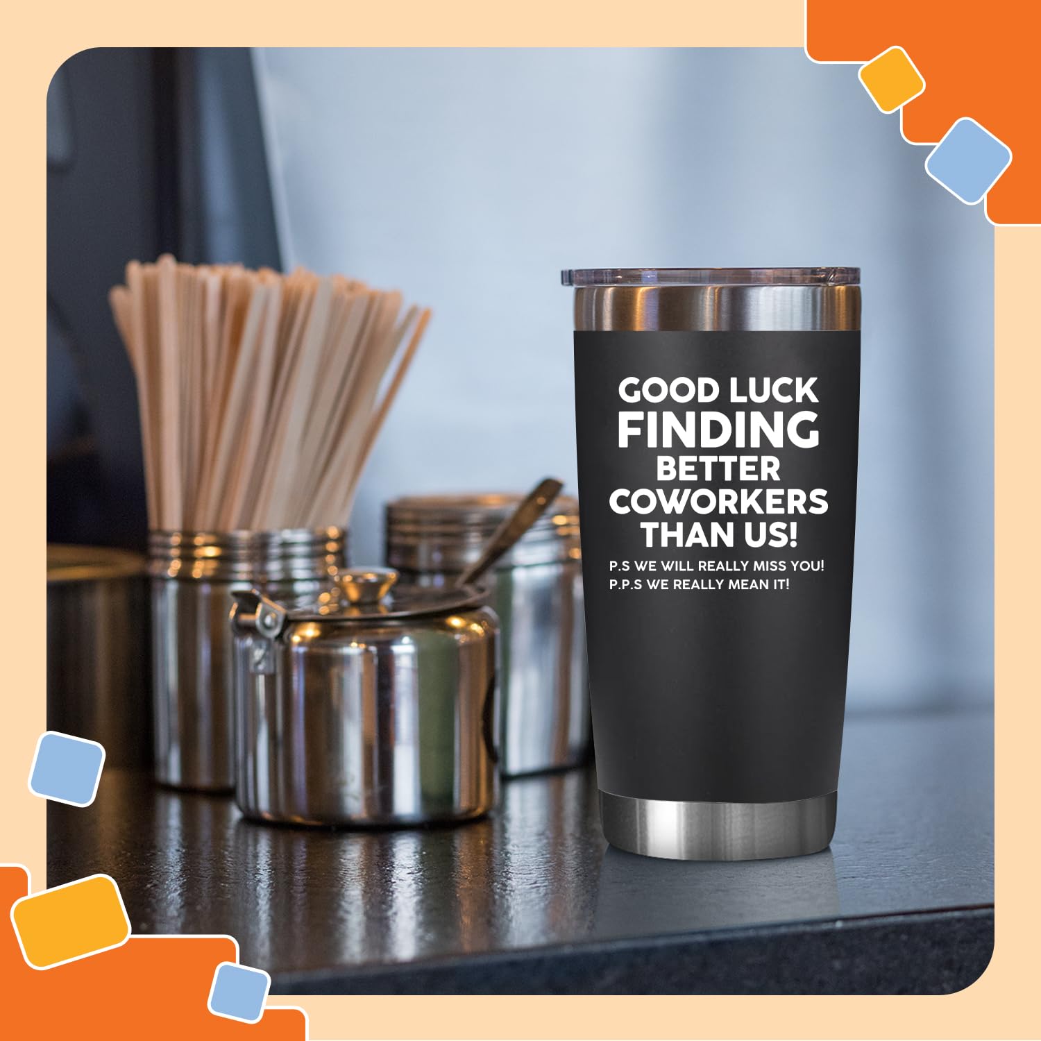 NewEleven leak-proof lid tumbler prevents spills during on-the-go use