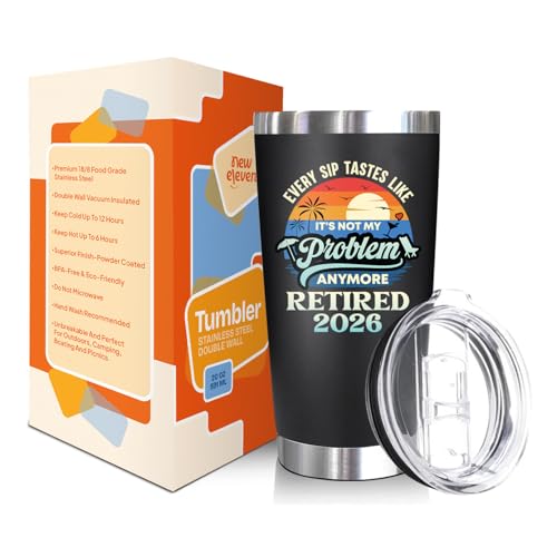 NewEleven 20oz insulated stainless steel tumbler keeps drinks at temperature