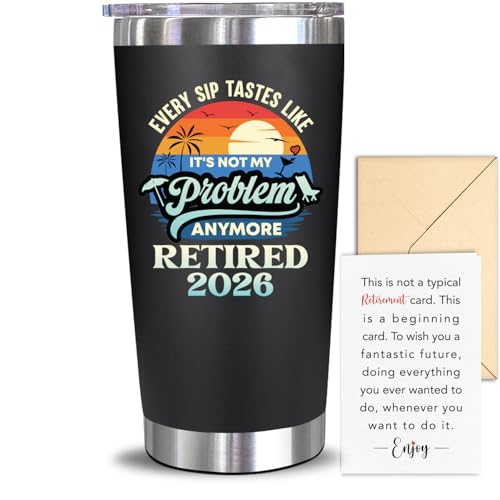 NewEleven retirement tumbler 20oz leakproof for travel