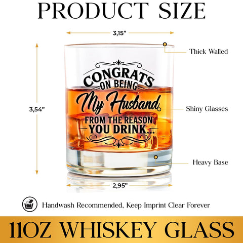 NewEleven whiskey glass close-up showing crisp print and clear glass