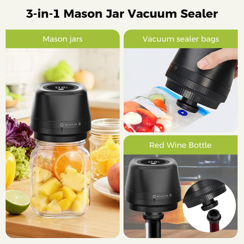 Newise 3-in-1 converter inside for seamless mason jar size switching
