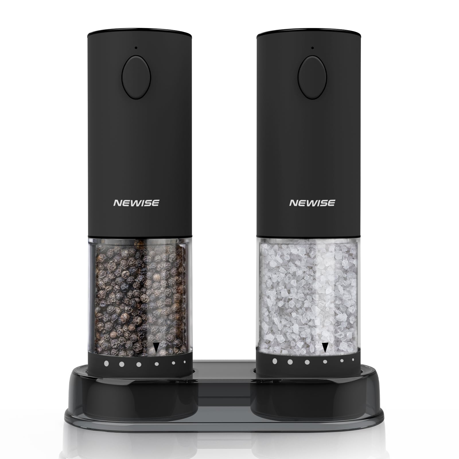 Newise electric grinder set with LED light for precise seasoning