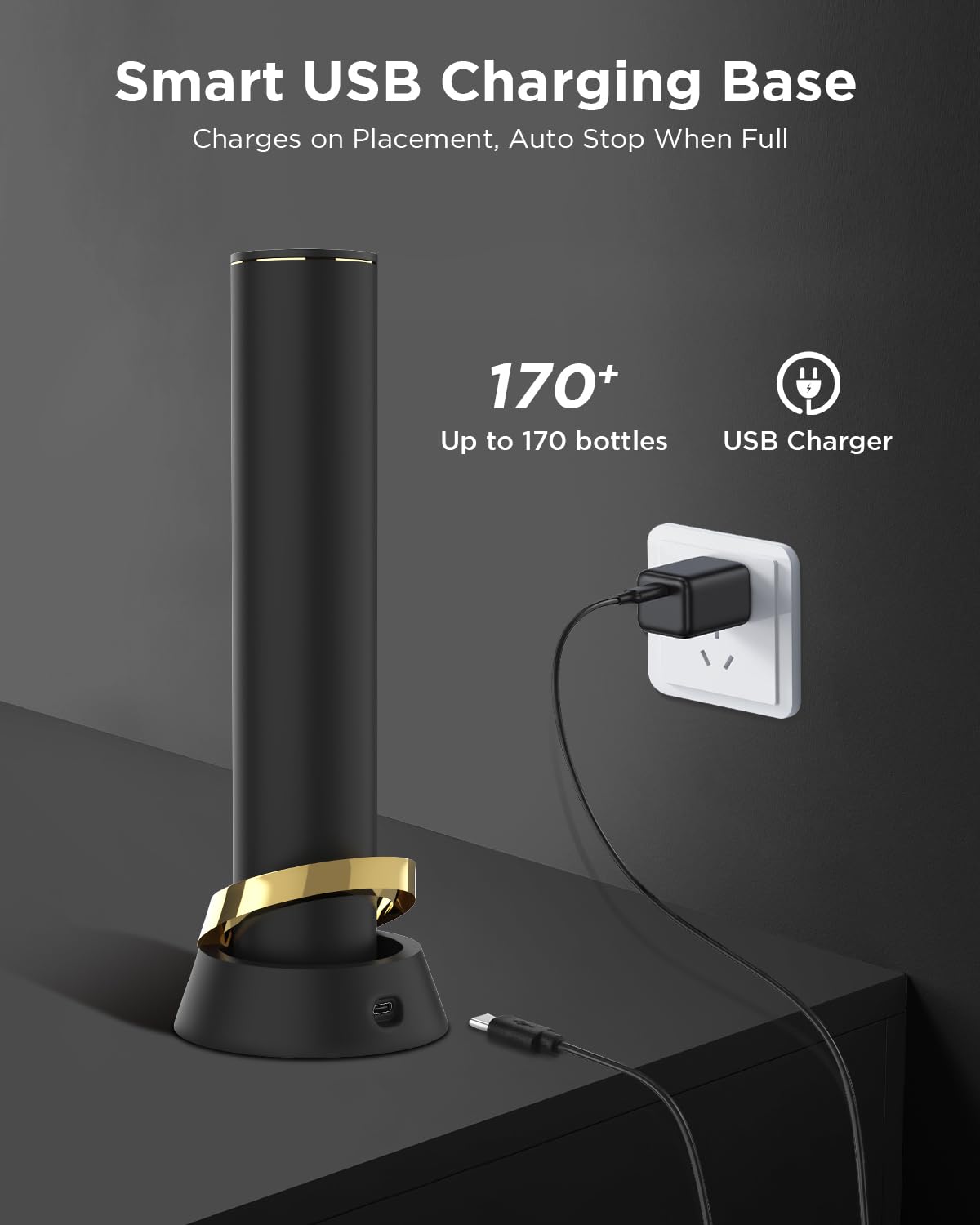 Newise ergonomic grip enhances comfort during wine opening