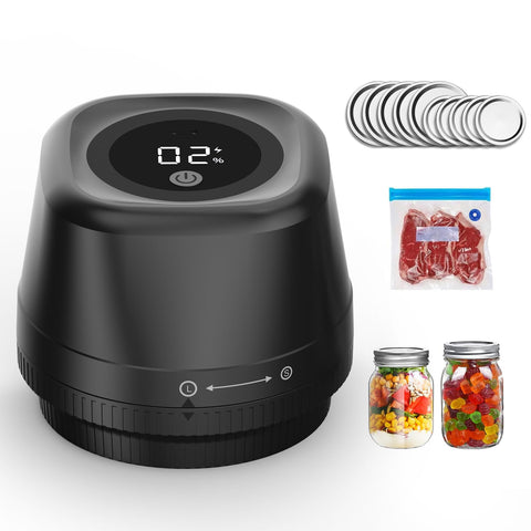 Newise upgraded electric mason jar sealer front view for quick, airtight jar sealing