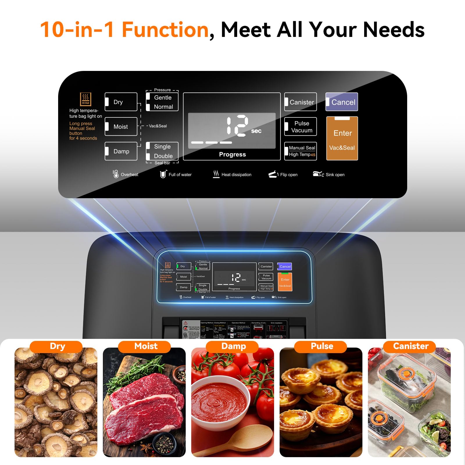 Newise vacuum sealer easy-lock handle for effortless sealing