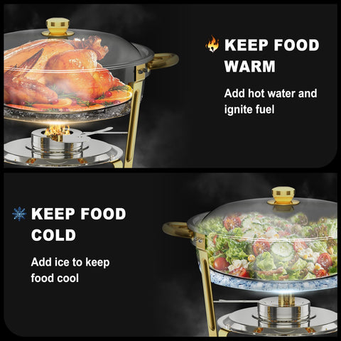 NEWKITCHEN elegant gold and silver colors elevate presentation at upscale events.