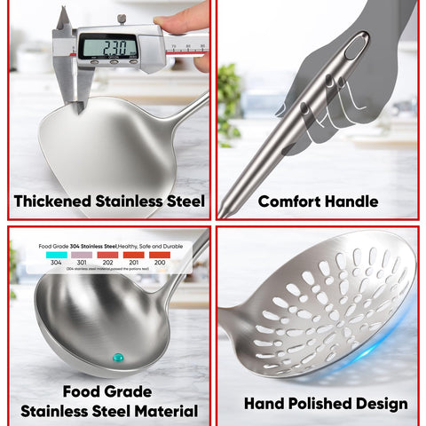 Newness solid turner ergonomic spatula provides precise flipping and sautéing control.