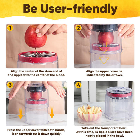Newness Apple Slicer with sturdy welded construction for durability.