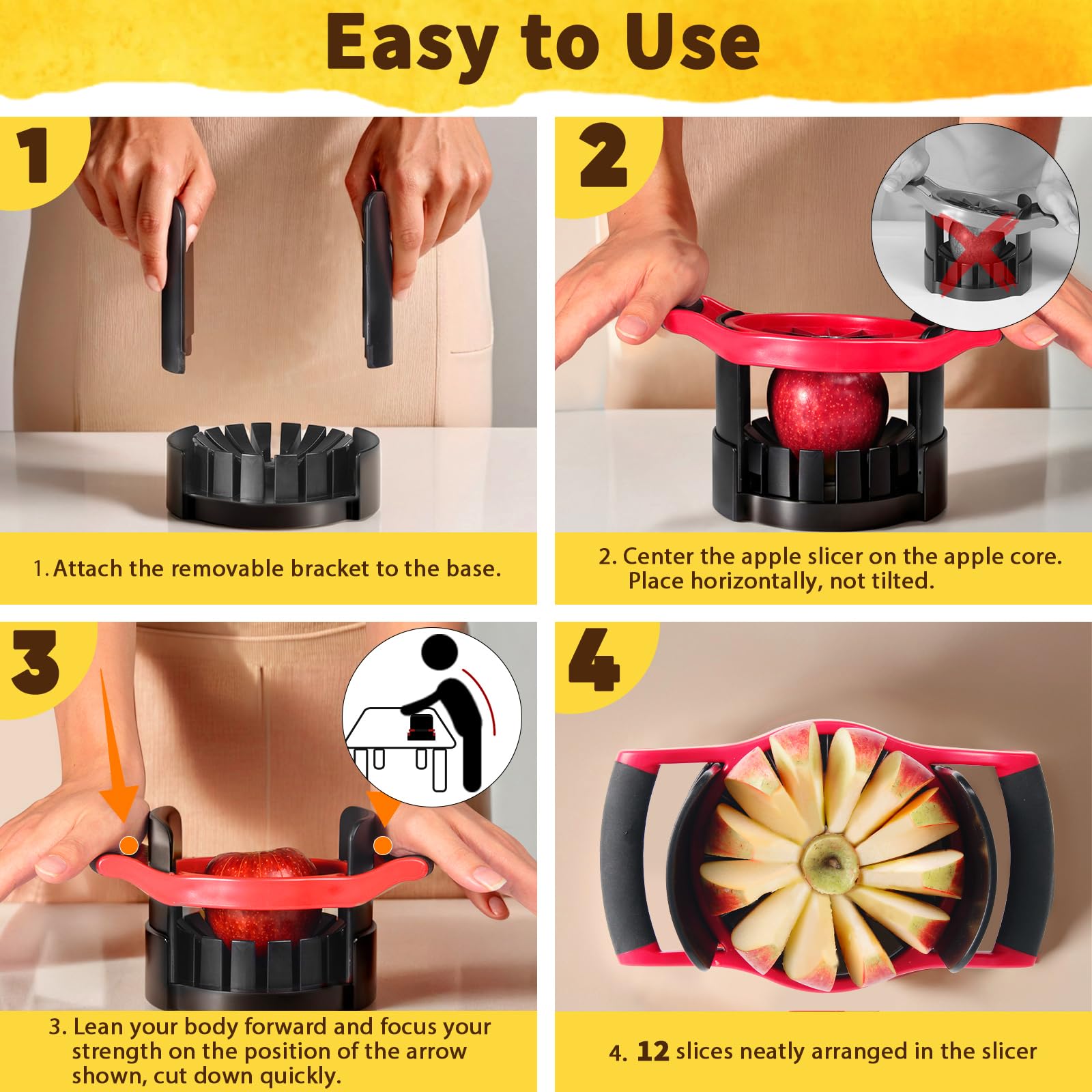 Newness dishwasher safe slicer for easy cleanup after fruit prep.