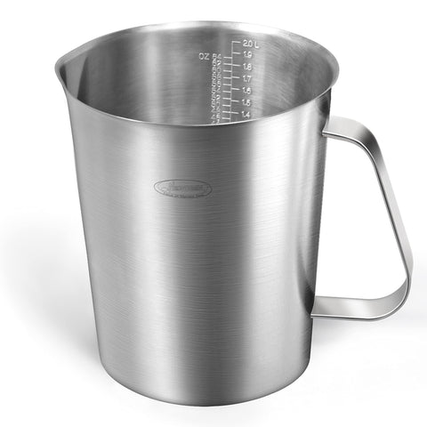 Newness measuring cup with OZ, ML, Cup scales for precise portions.