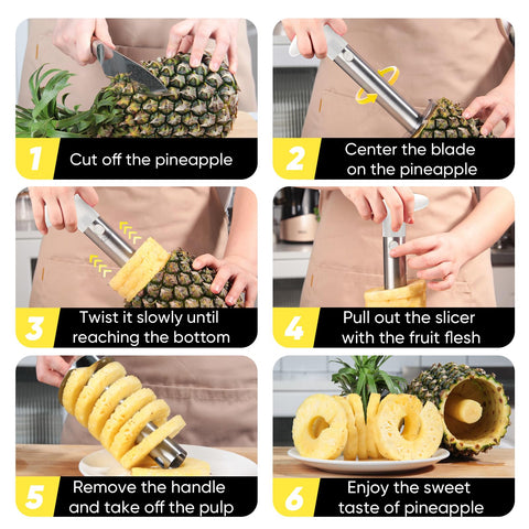 Newness Pineapple Corer produces even rings for dessert plating