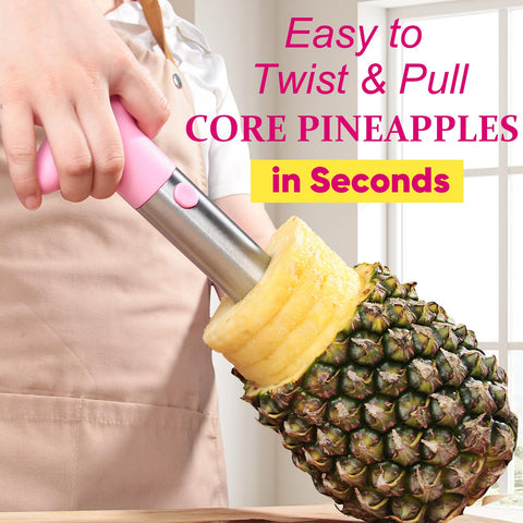 Newness pineapple corer dices fruit into ready-to-use chunks.